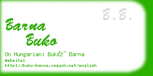 barna buko business card